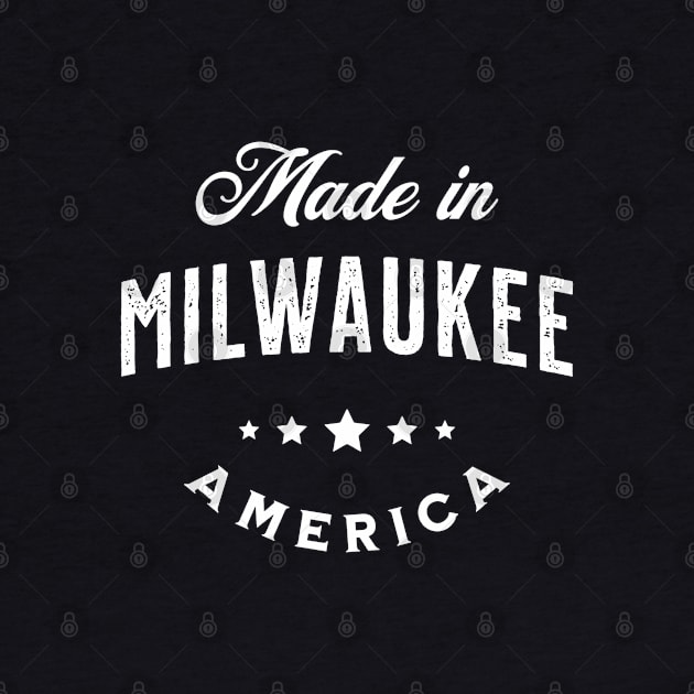 Made In Milwaukee, USA - Vintage Logo Text Design by VicEllisArt